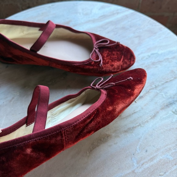 Loeffler Randall Leonie Velvet Ballet Flats in Spice - Picture 3 of 4
